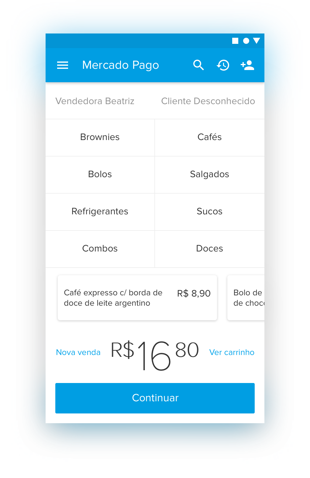 Interface of PDVend with whitelabel.